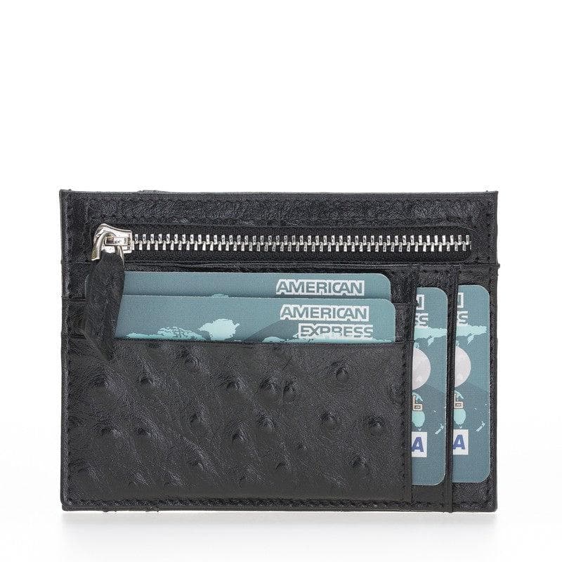 Zip Genuine Leather Card Holder