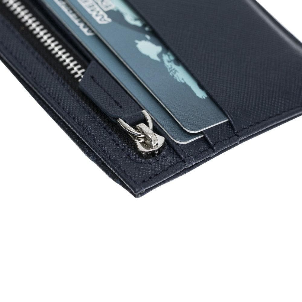 Zip Genuine Leather Card Holder