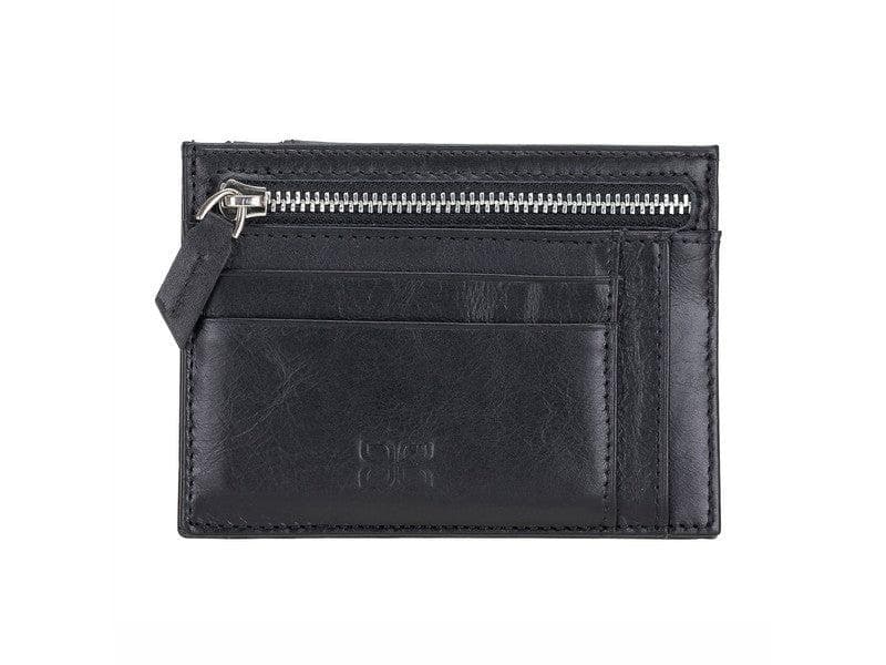 Zip Genuine Leather Card Holder