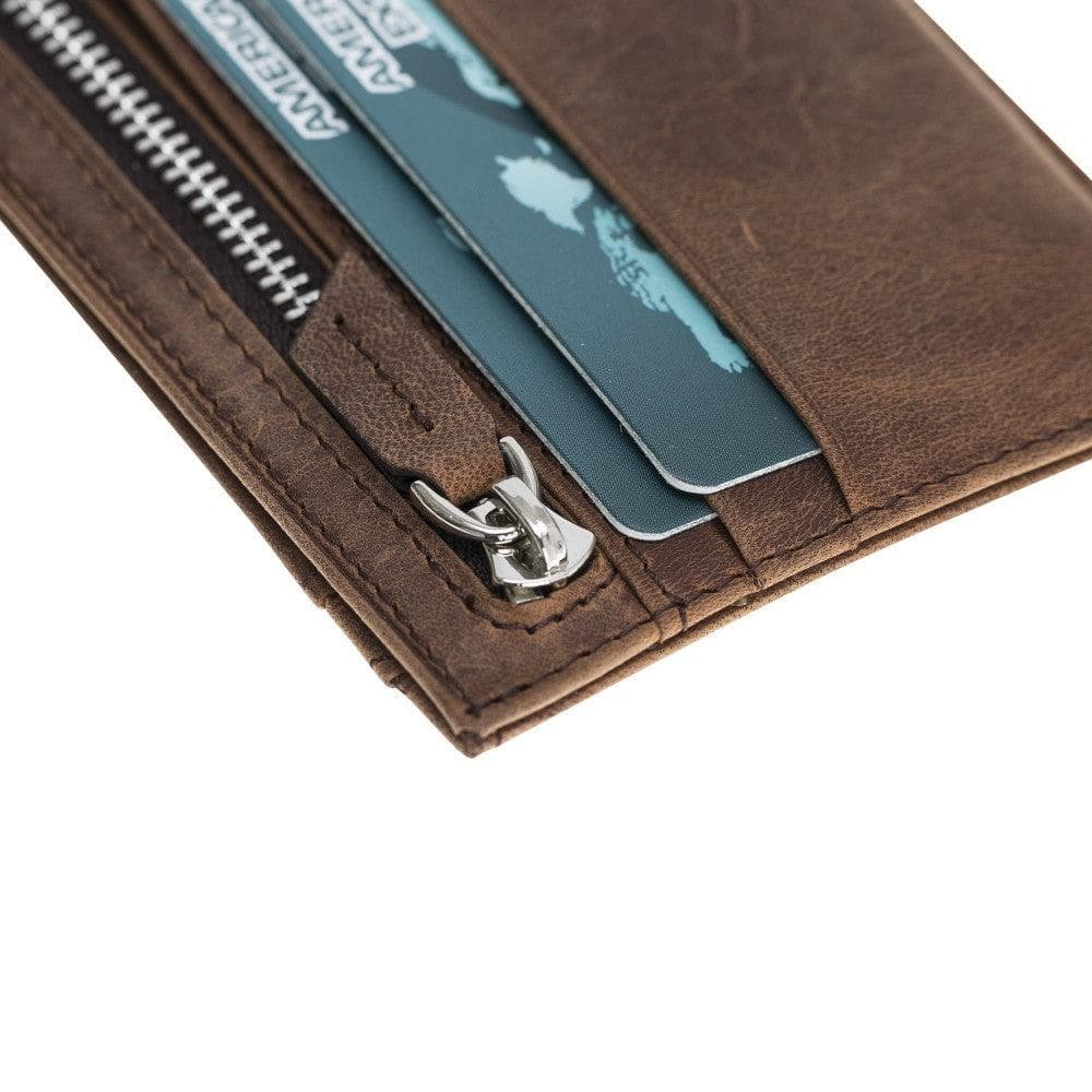 Zip Genuine Leather Card Holder