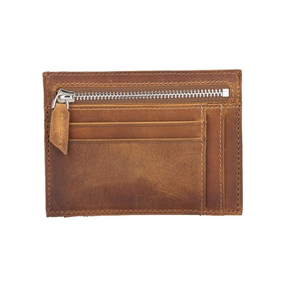 Zip Genuine Leather Card Holder