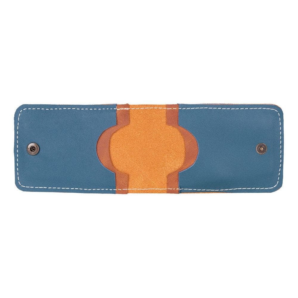 Bella Leather Card Holder Blue Bouletta