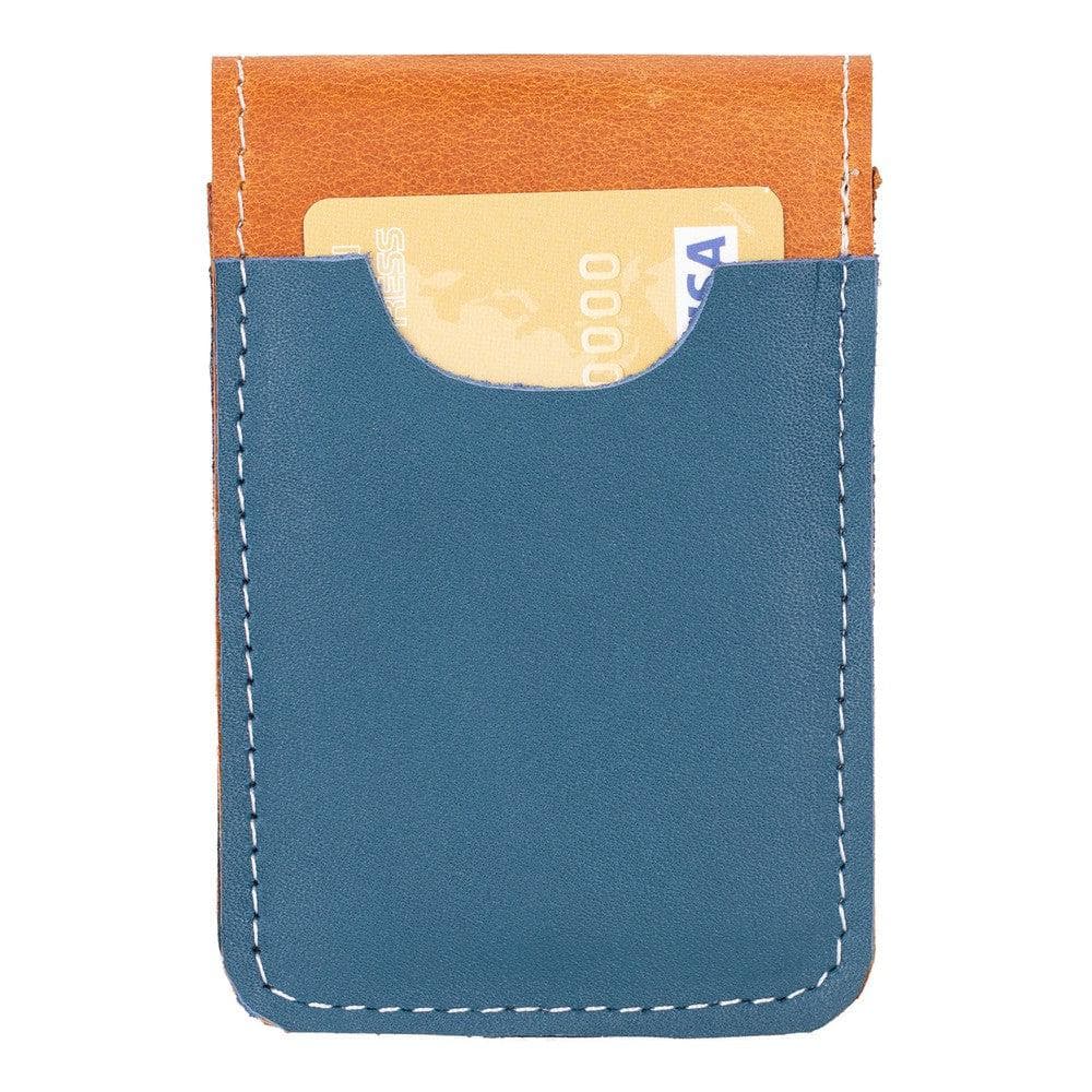 Bella Leather Card Holder Blue Bouletta