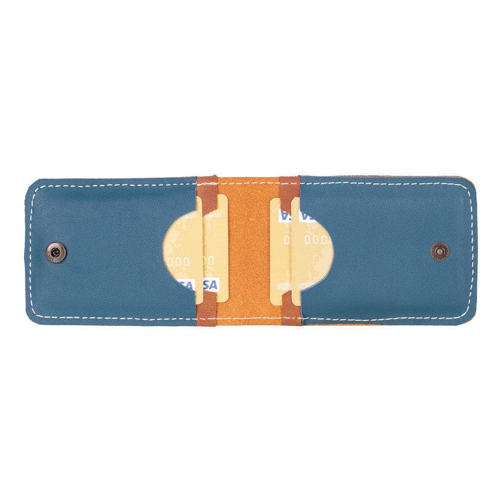 Bella Leather Card Holder Blue Bouletta