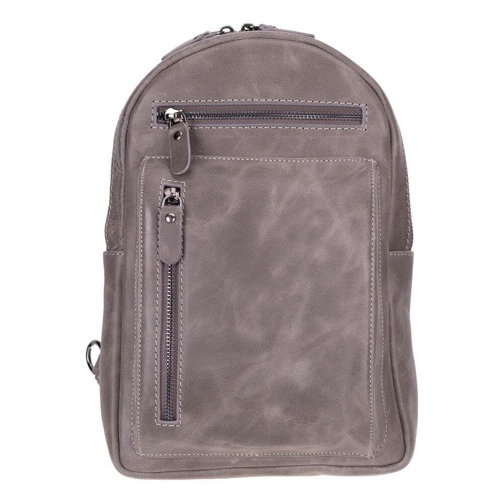 Blake Leather Crossbody Bag Gray Bouletta