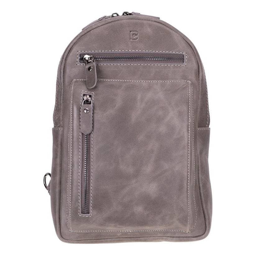 Blake Leather Crossbody Bag Gray Bouletta