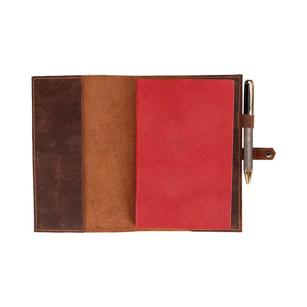 Bosco Leather Journal Cover Saddle Brown Bouletta