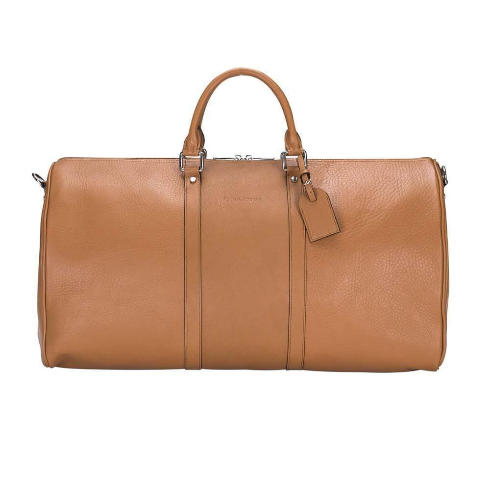 Caira Leather Travel Bag Tan Bouletta