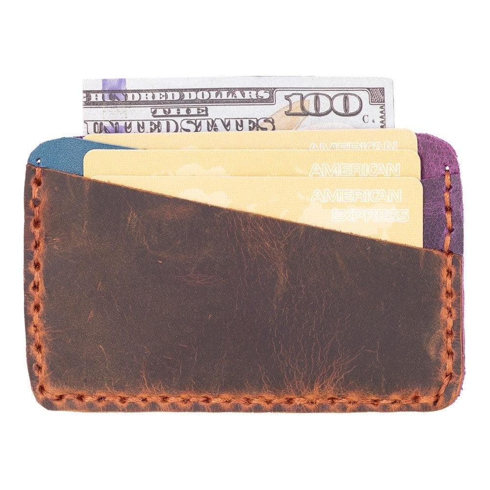 Carte Leather Card Holder Light Red Bouletta