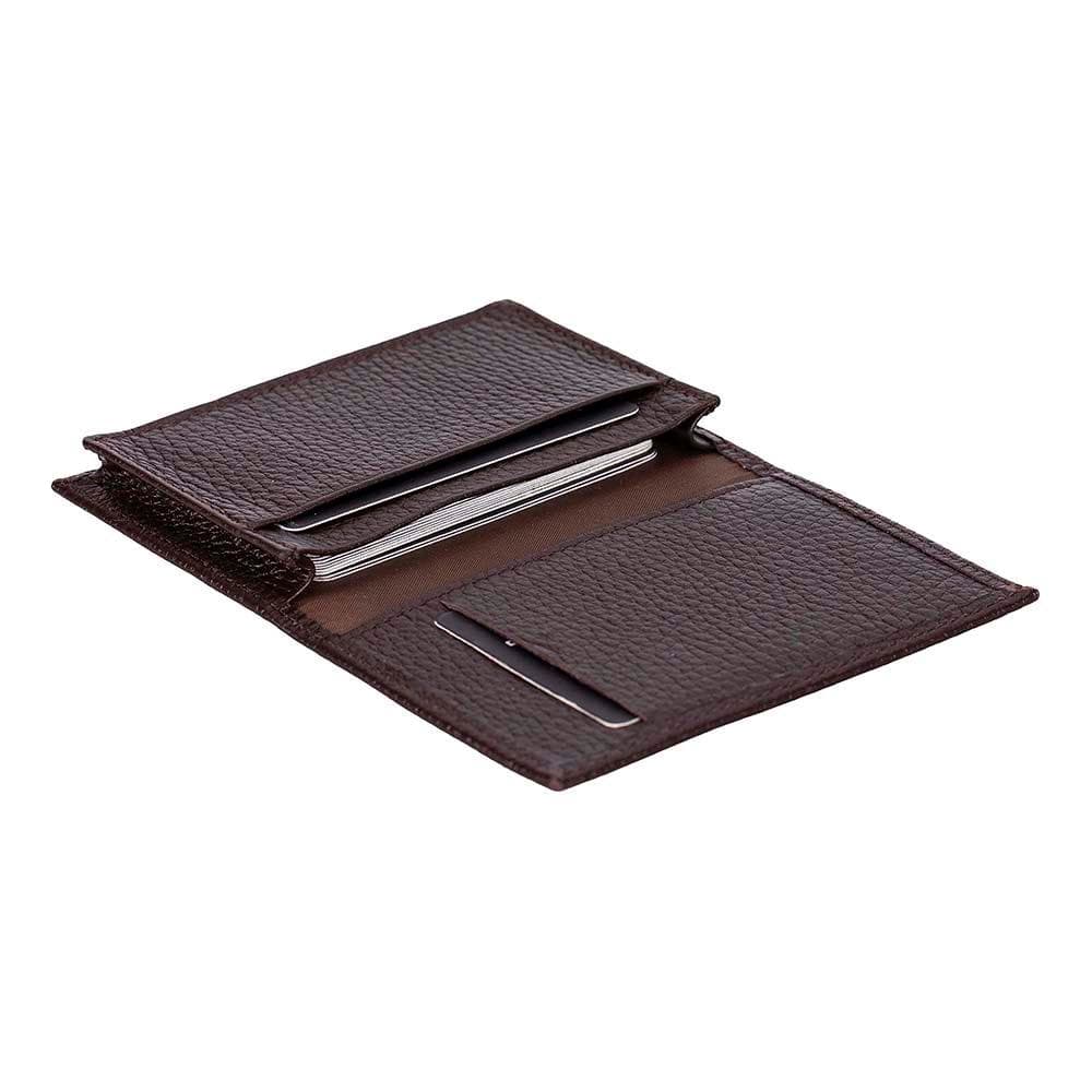 Carto Leather Card Holder Brown Bouletta