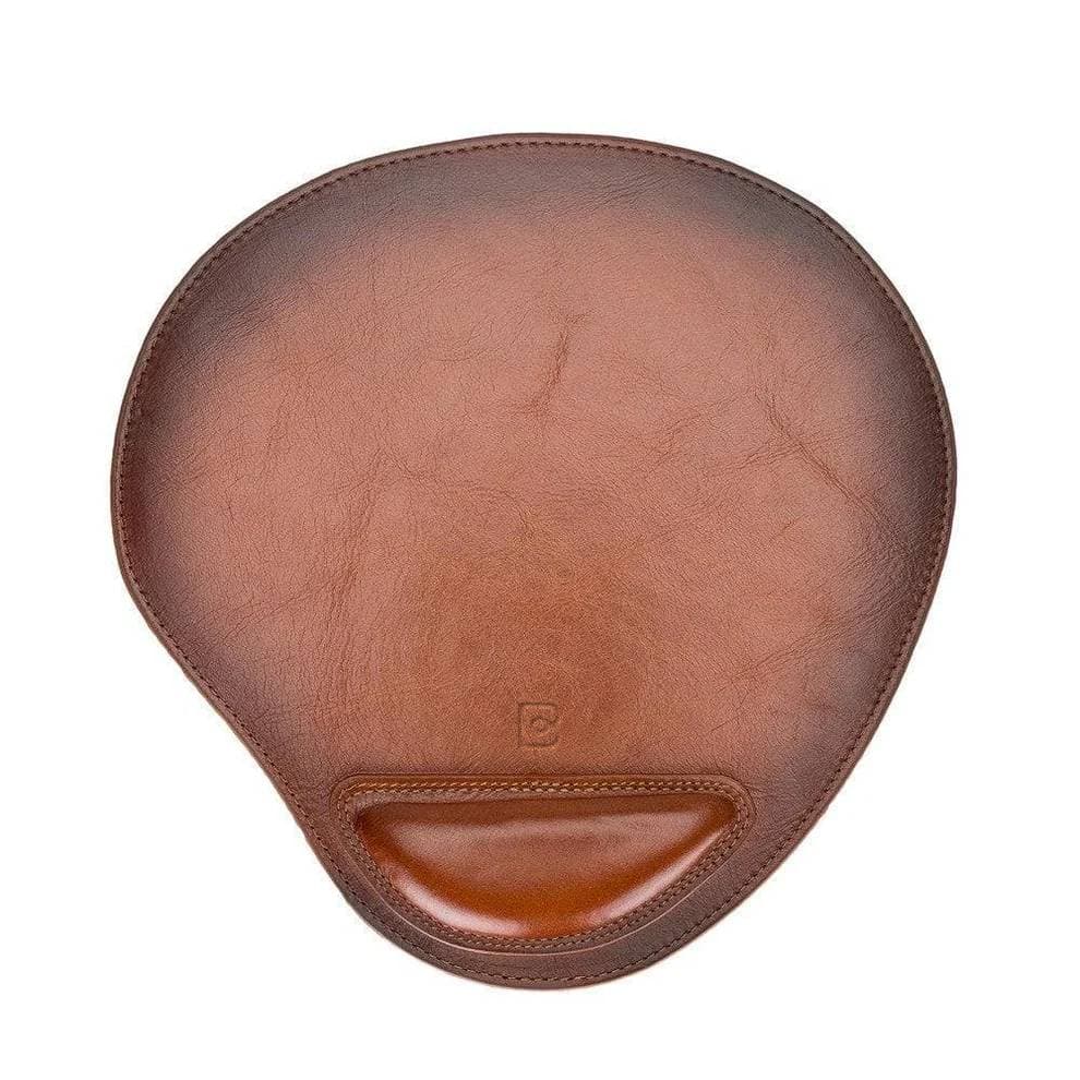 Cushioned Genuine Leather Mouse Pad Tan Bouletta