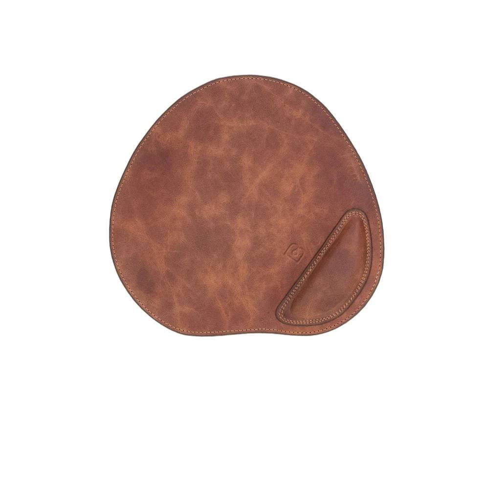 Cushioned Genuine Leather Mouse Pad Dark Brown Bouletta