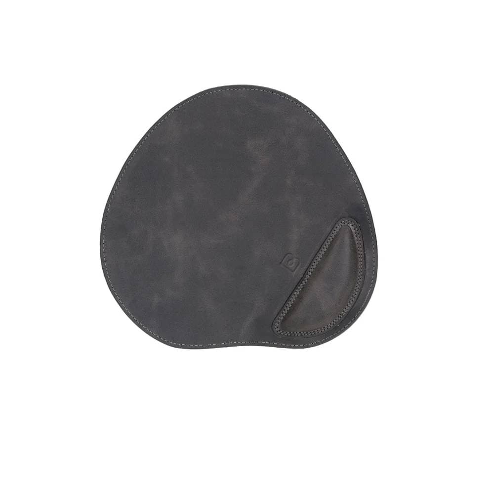 Cushioned Genuine Leather Mouse Pad Charcoal Bouletta