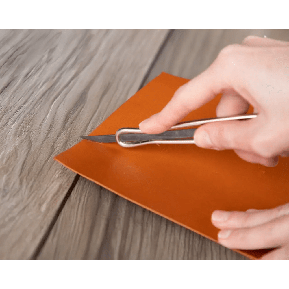 Custom Size Genuine Leather Piece - Cut-to-Size Leather Sheet Tan / 45 Cm X 70 Cm Bouletta