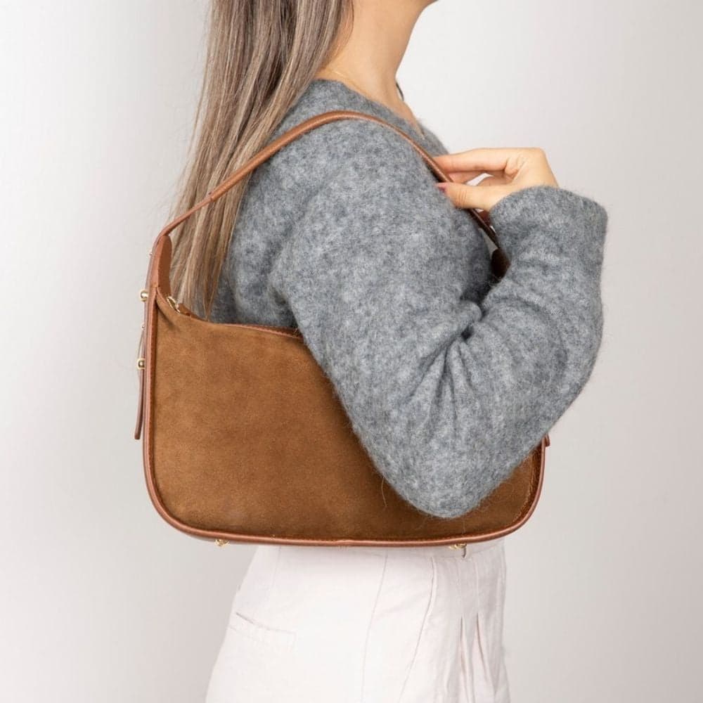 Dolcezza Suede Leather Women's Bag Bouletta