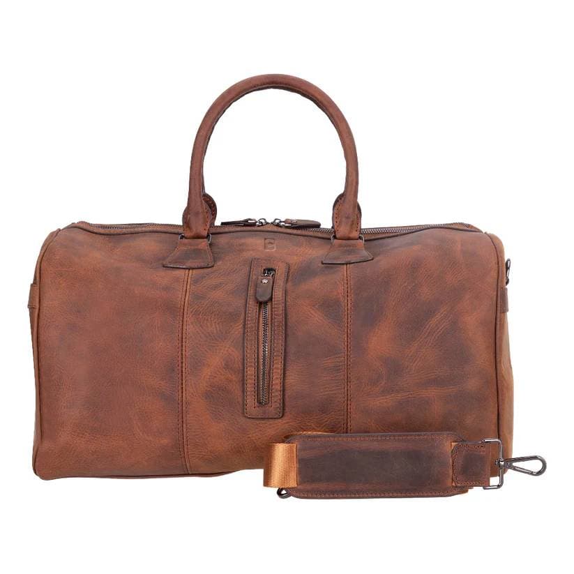 Dolly Leather Weekend Duffle Bag Saddle Brown Bouletta
