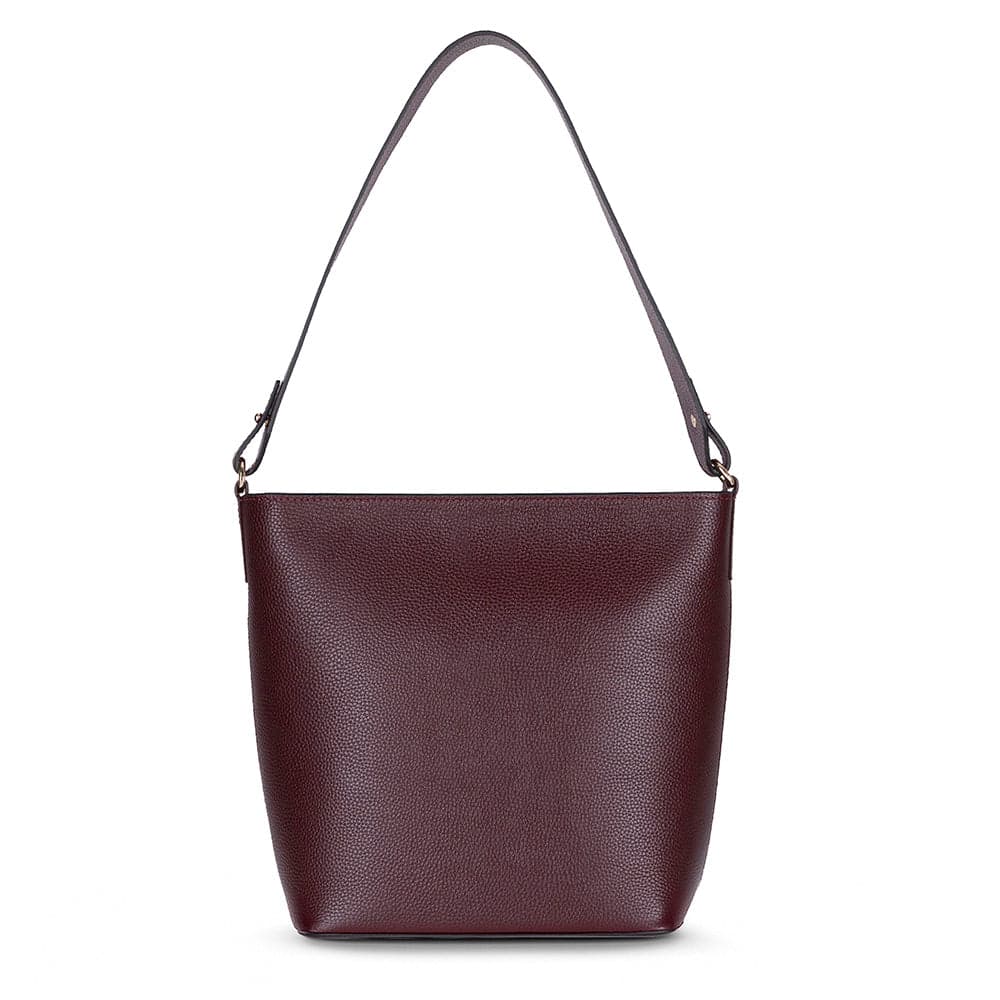 Elena Women's Leather Bag Burgundy Bouletta