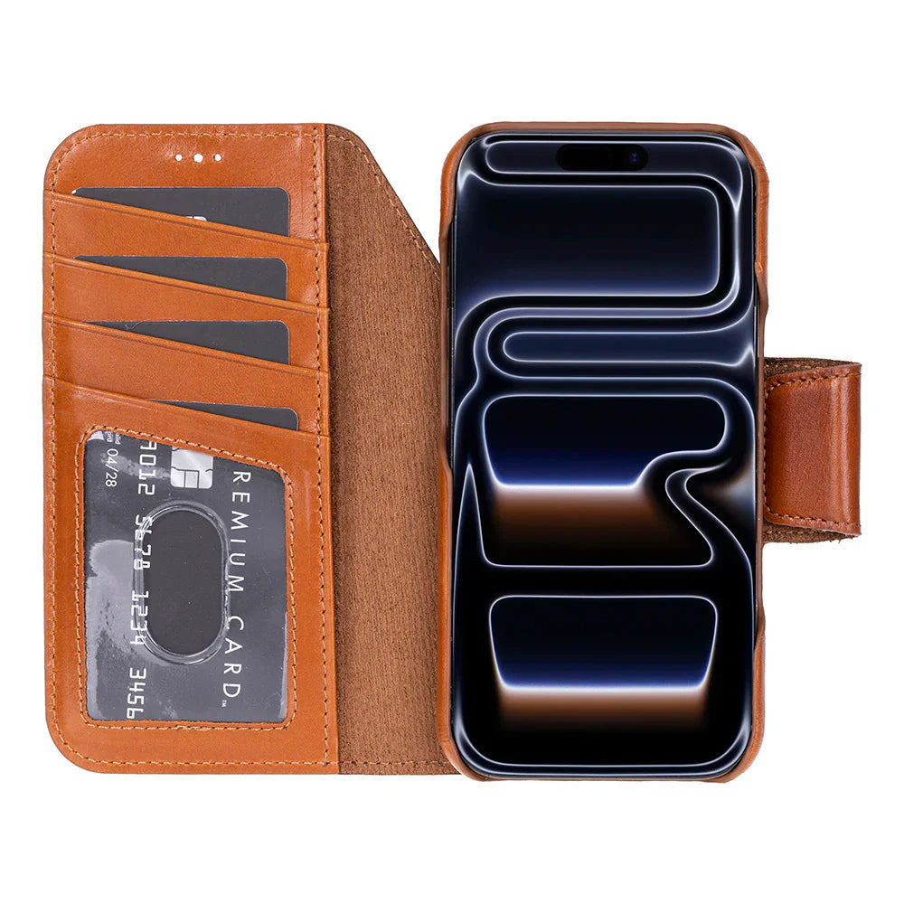 Elite Magic iPhone 17 Pro Leather Detachable Wallet Case Bouletta