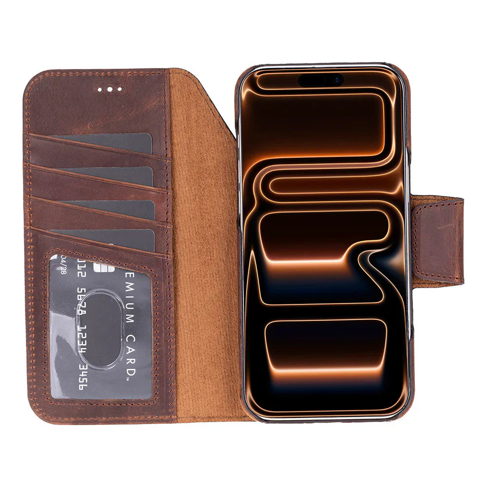 Elite Magic iPhone 17 Pro Leather Detachable Wallet Case Bouletta