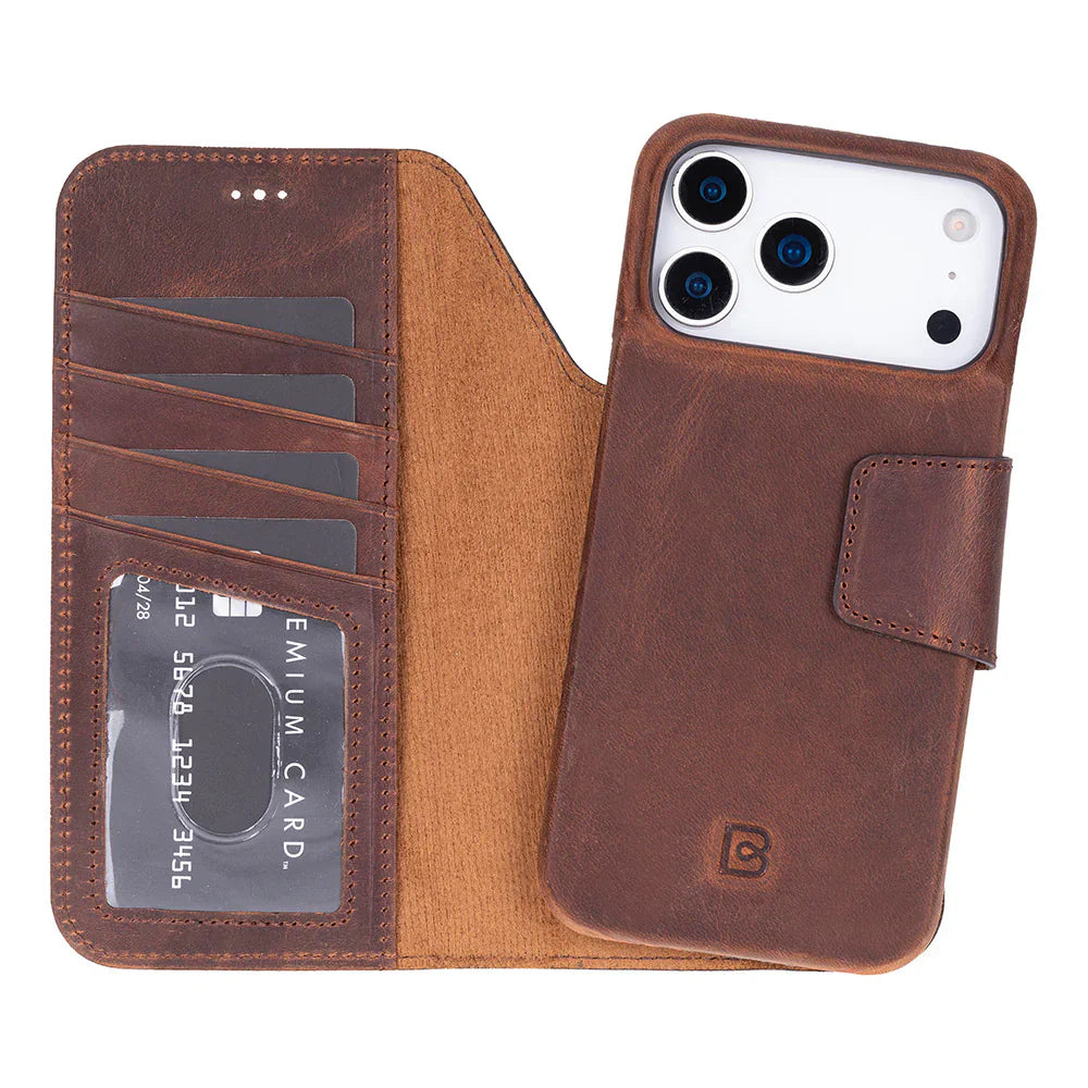 Elite Magic iPhone 17 Pro Max Detachable Leather Wallet Case Bouletta