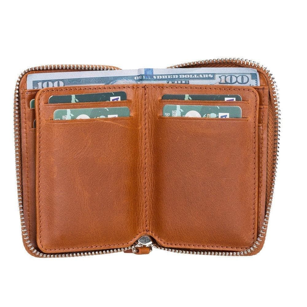 Elvis Genuine Leather Zipper Wallet Bouletta