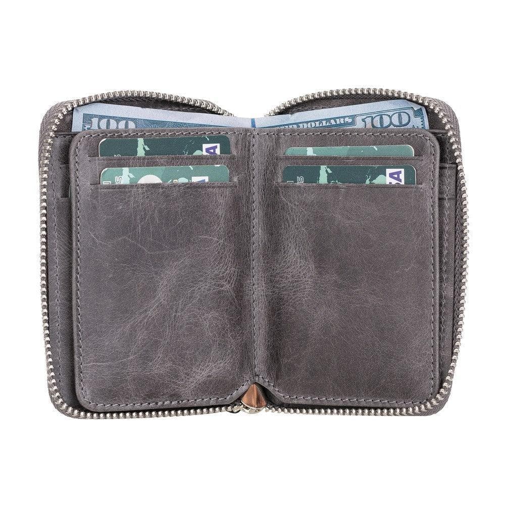 Elvis Genuine Leather Zipper Wallet Bouletta