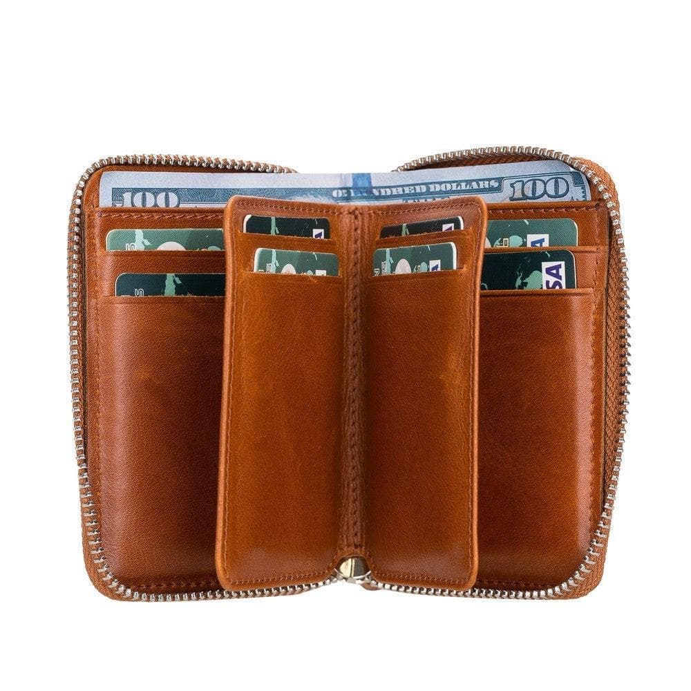 Elvis Genuine Leather Zipper Wallet Bouletta