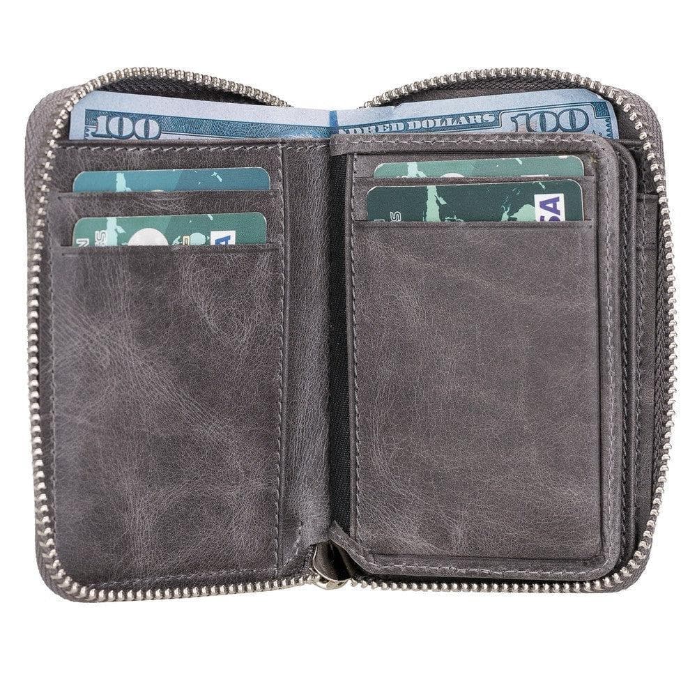 Elvis Genuine Leather Zipper Wallet Bouletta