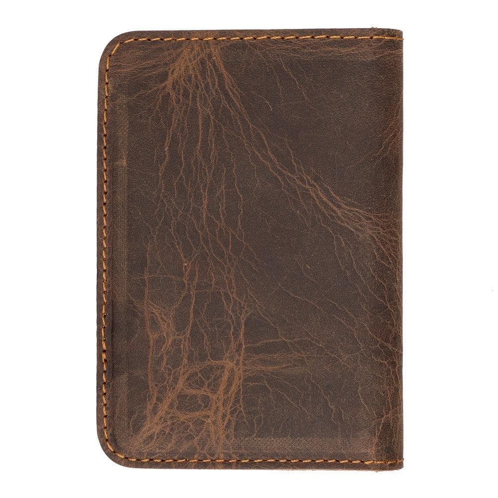 Enrico Genuine Leather Card Holder Saddle Brown Bouletta