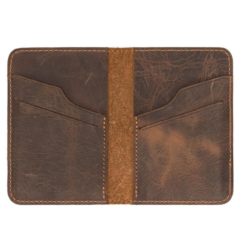 Enrico Genuine Leather Card Holder Saddle Brown Bouletta