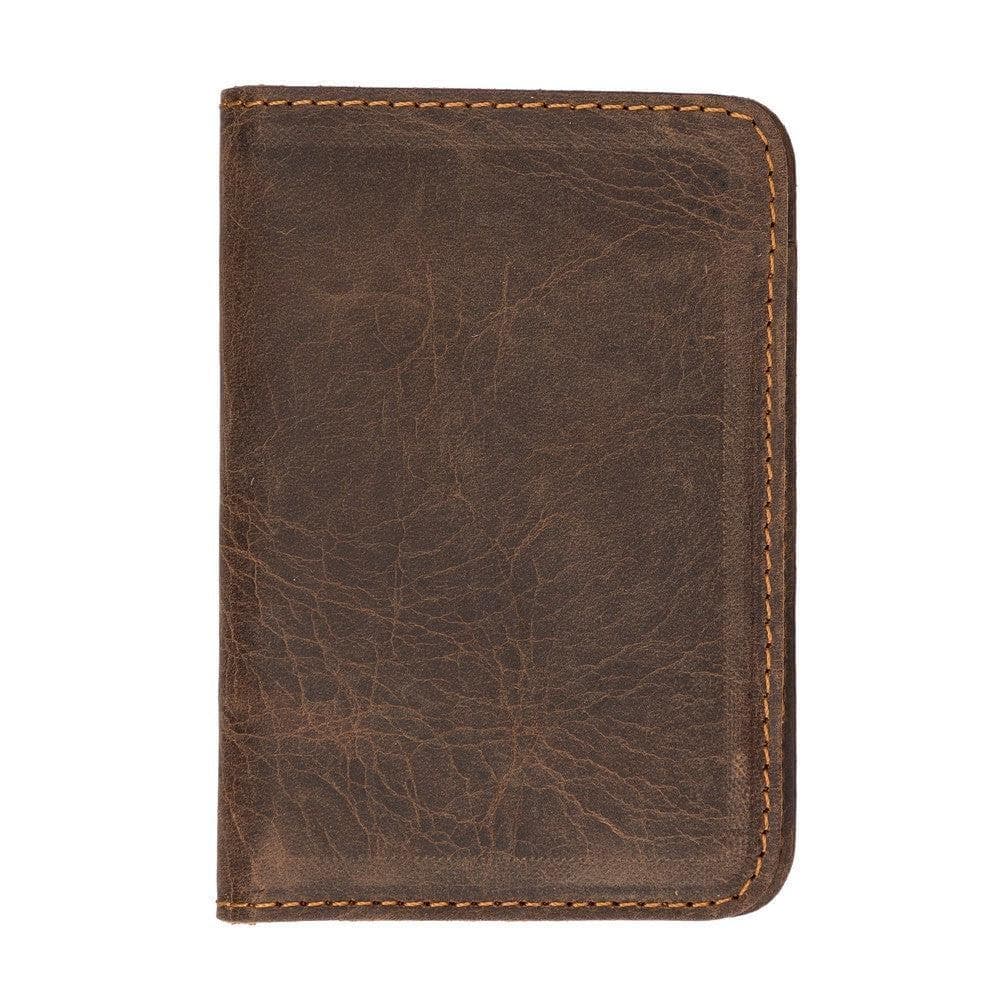 Enrico Genuine Leather Card Holder Saddle Brown Bouletta