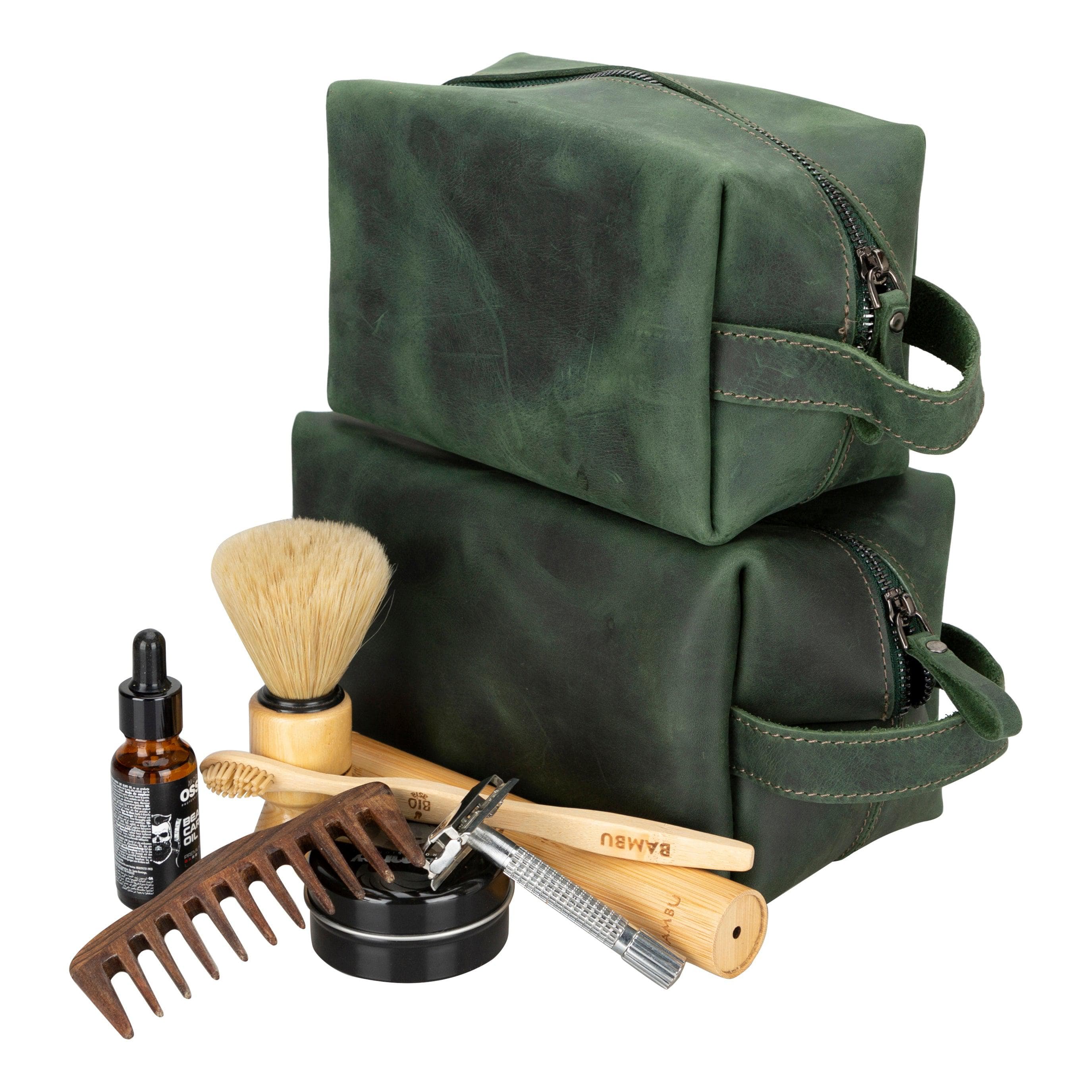 Eve Leather Dopp Kit, Large Cypress Bouletta