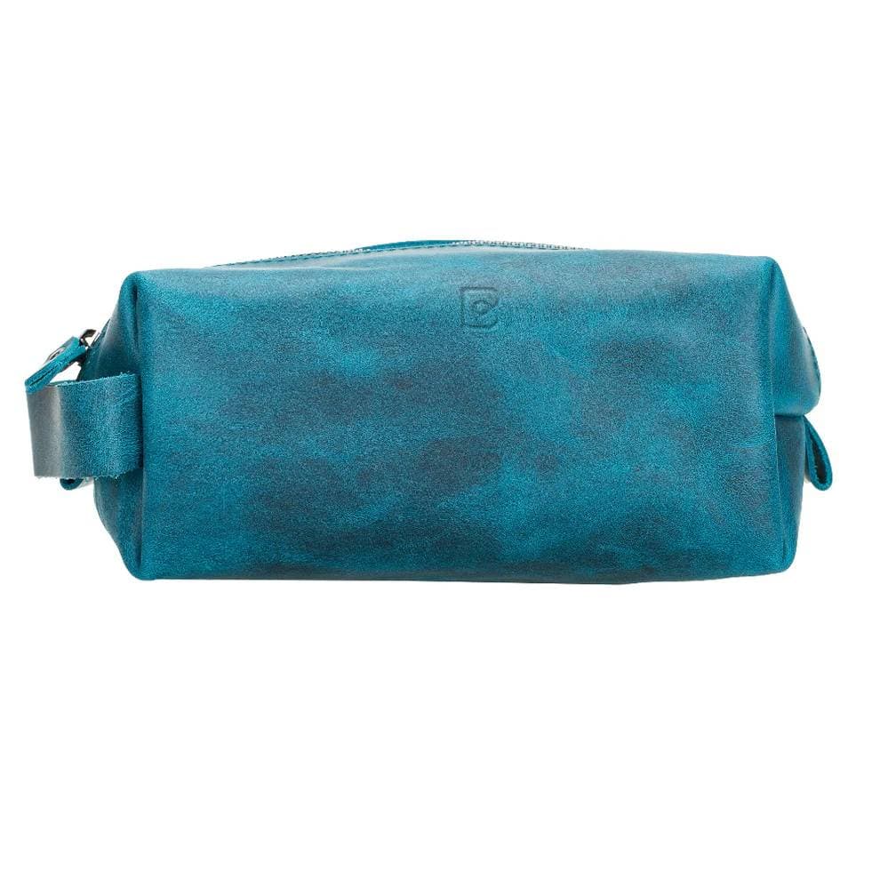 Eve Leather Dopp Kit, Large Sky Blue Bouletta