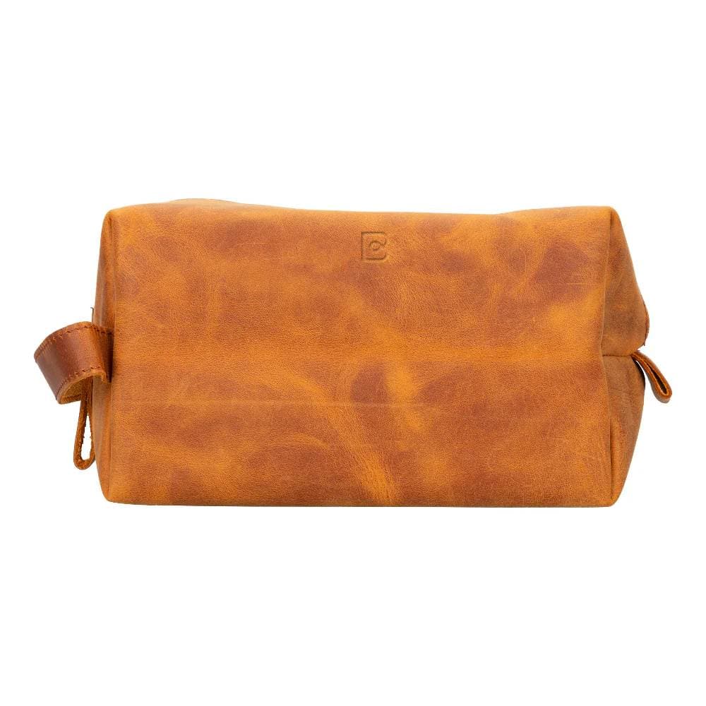 Eve Leather Dopp Kit, Medium Sandy Goldenrod Bouletta