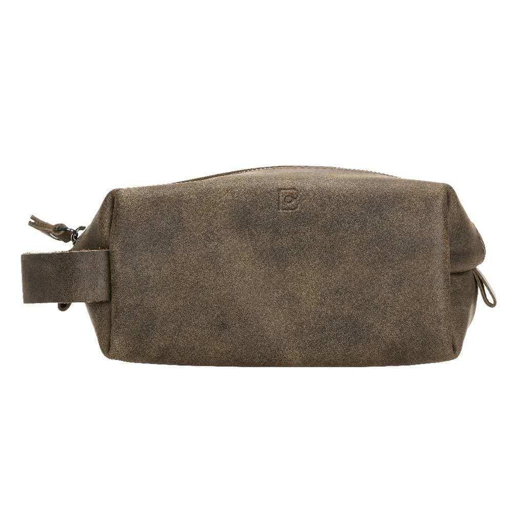 Eve Leather Dopp Kit, Small Dark Goldenrod Bouletta