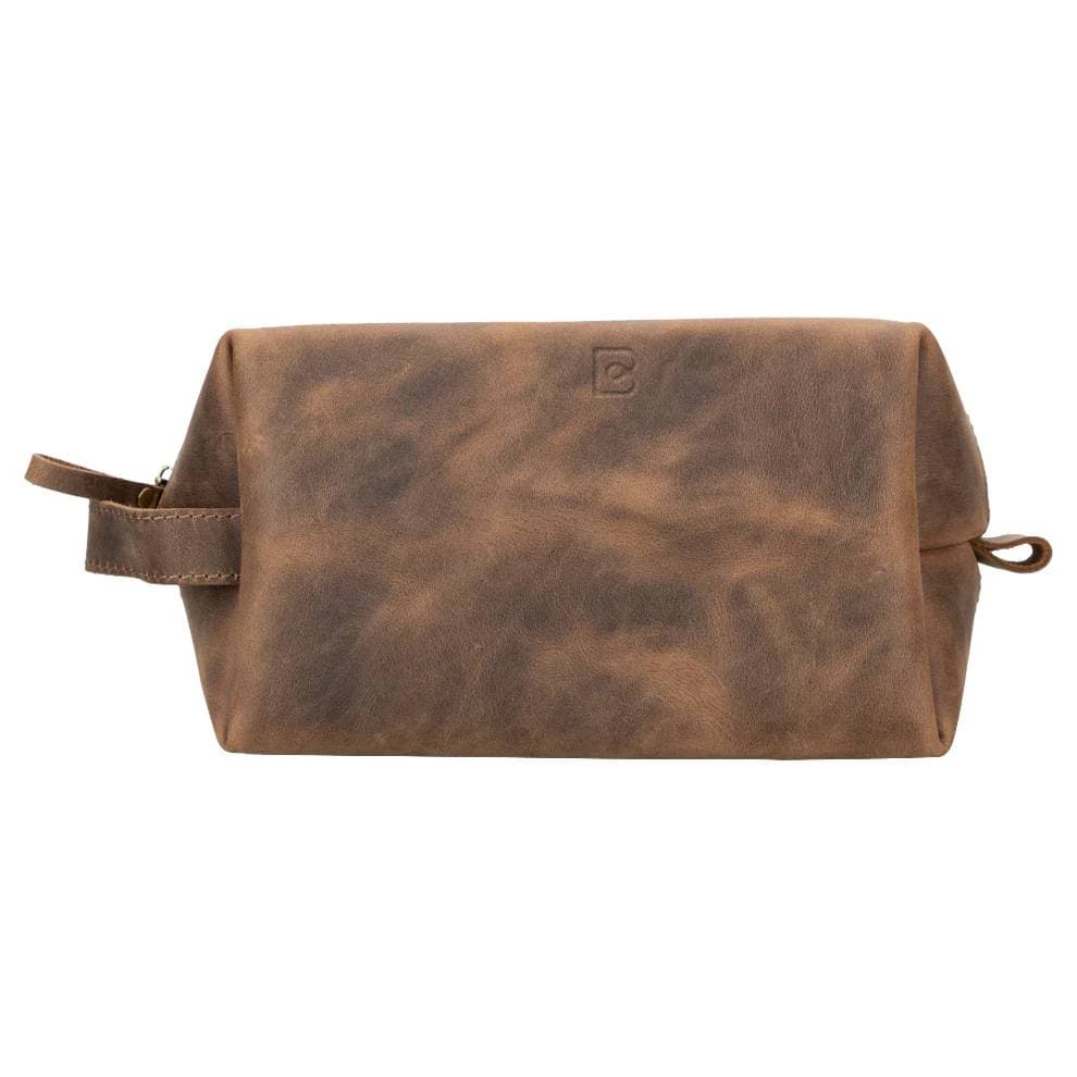 Eve Leather Dopp Kit, X Large Amber Bouletta