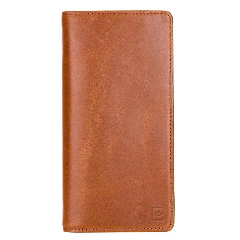 Evra Customizable, Genuine Leather Universal Wallet for Unisex Rustic Tan / Leather Bouletta