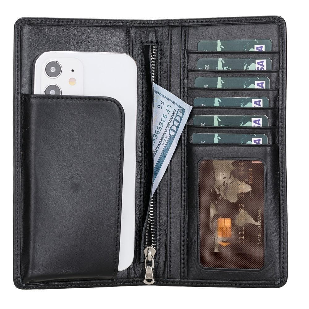 Evra Universal Genuine Leather Wallet Black Bouletta