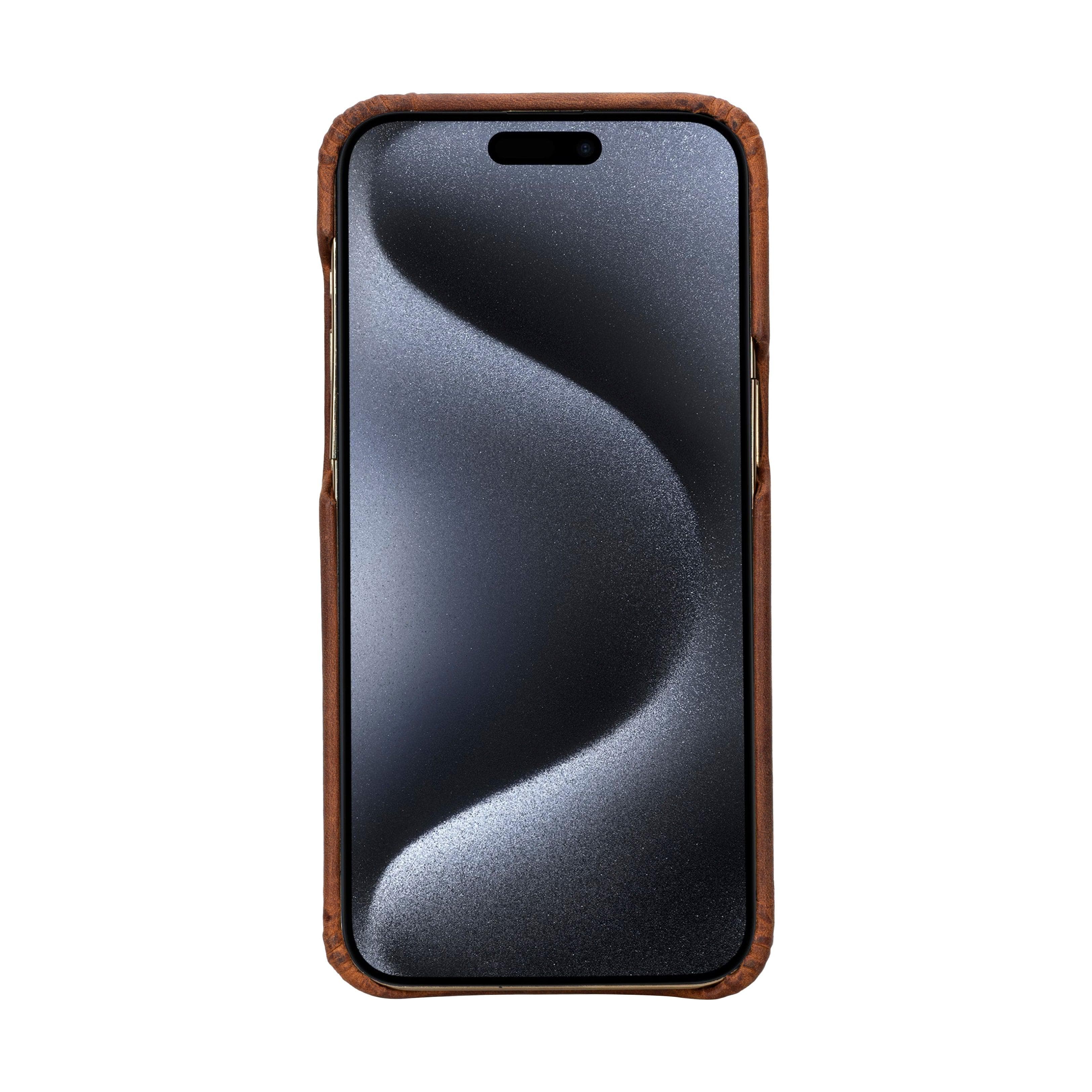 F360 iPhone 16 Pro Full Genuine Leather Back Cover Bouletta