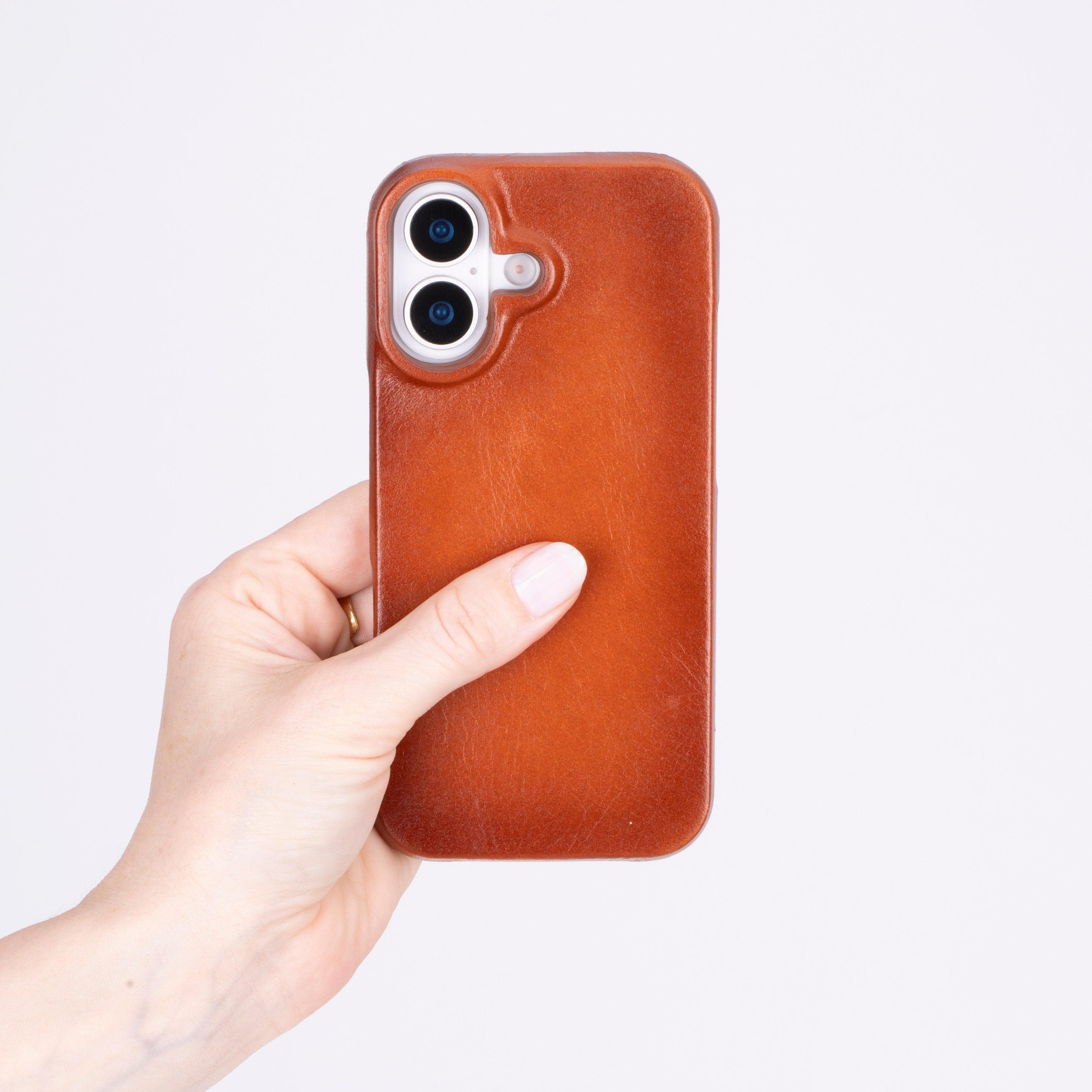 F360 Leather iPhone 17 Case Tan Bouletta