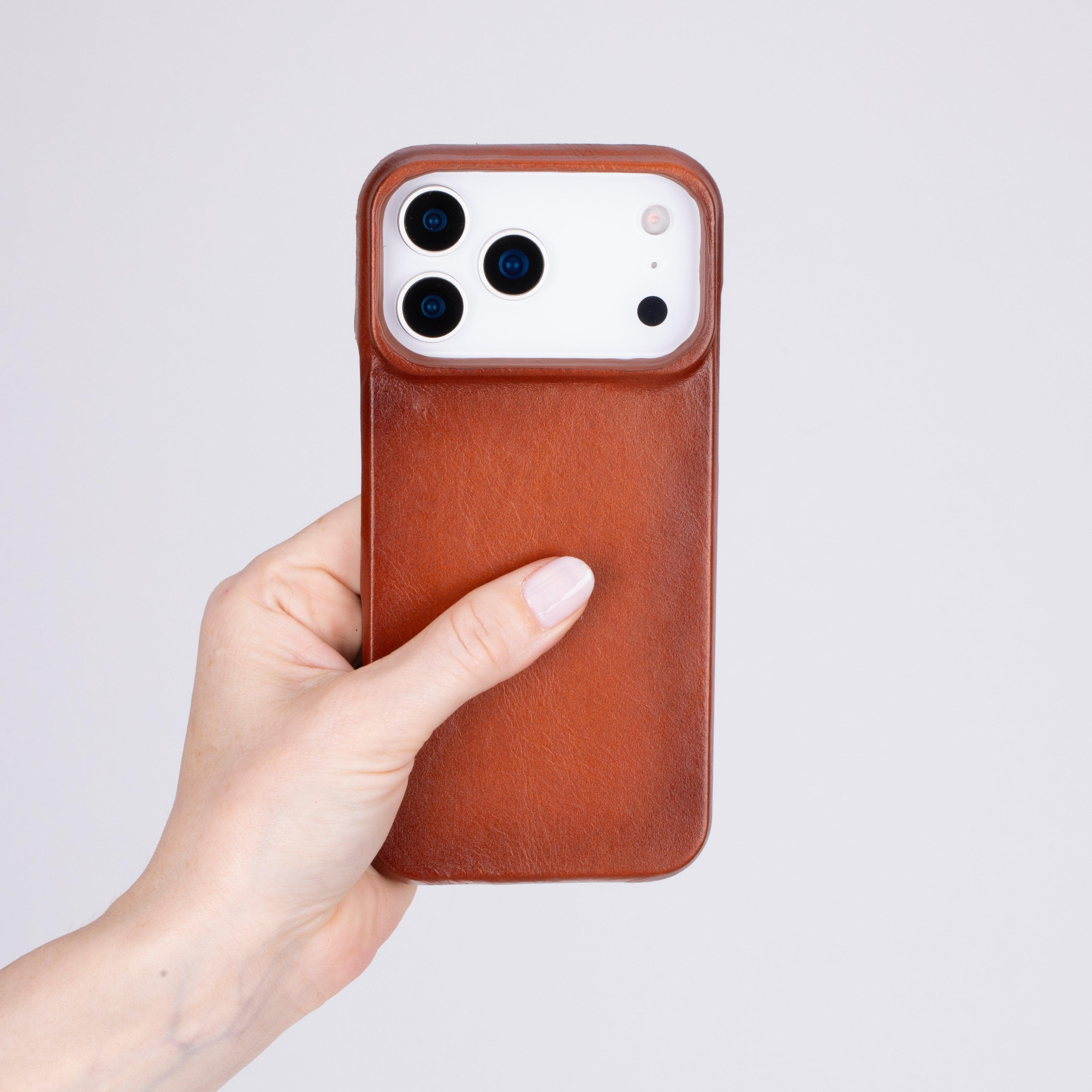 F360 Leather iPhone 17 Pro Case Tan Bouletta
