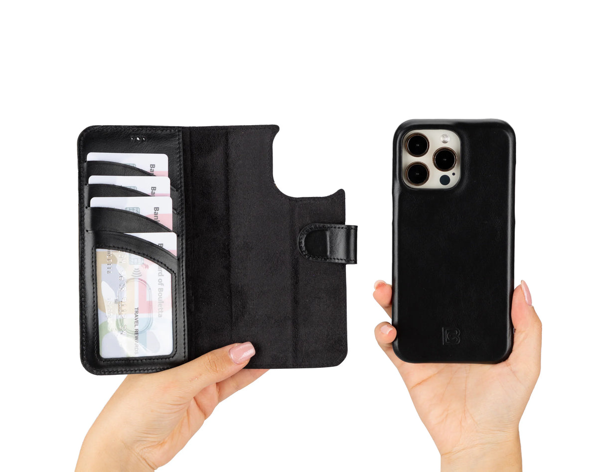 F360 Magic Leather I Phone 16 Pro Detachable Wallet Case Bouletta