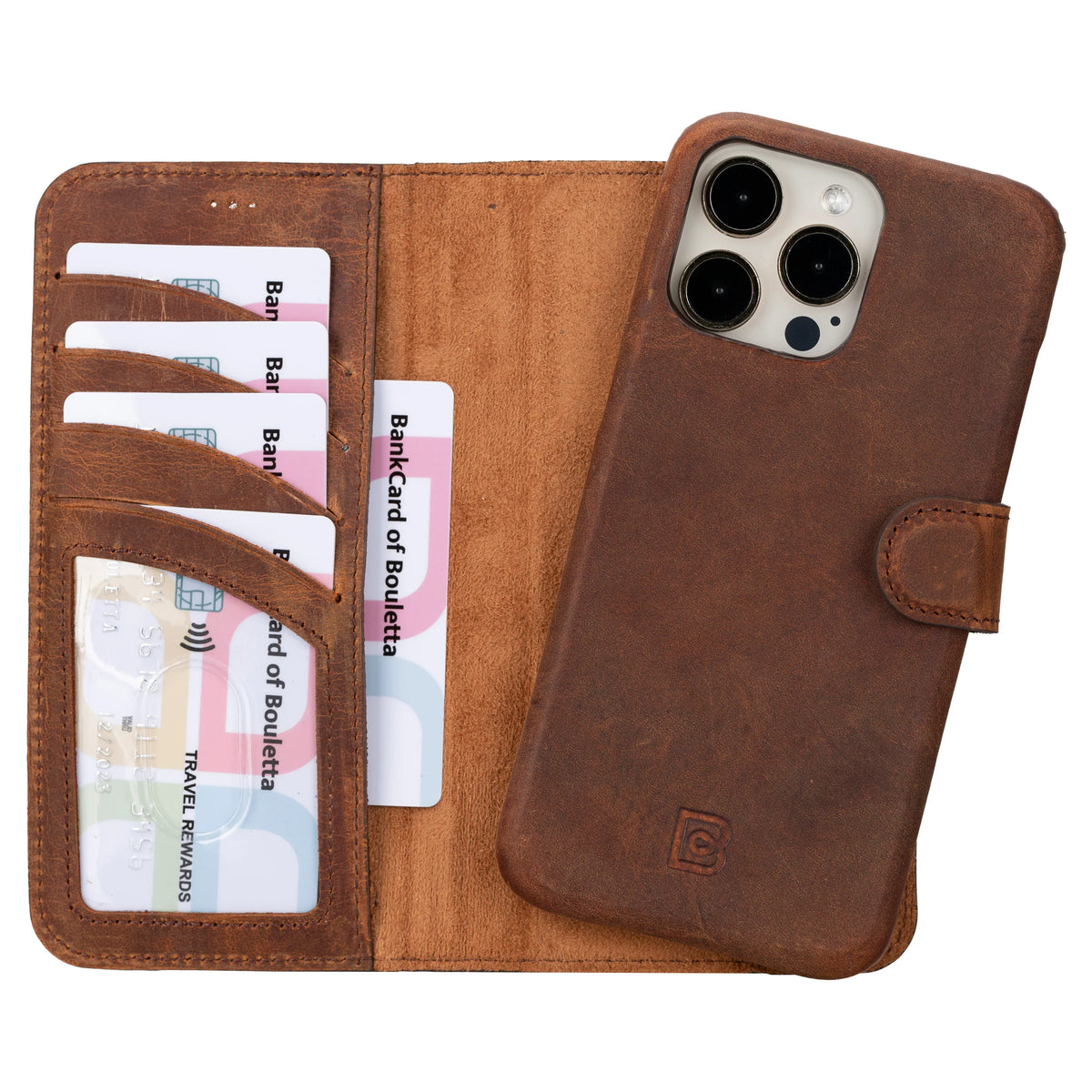 F360 Magic Leather I Phone 16 Pro Detachable Wallet Case Bouletta