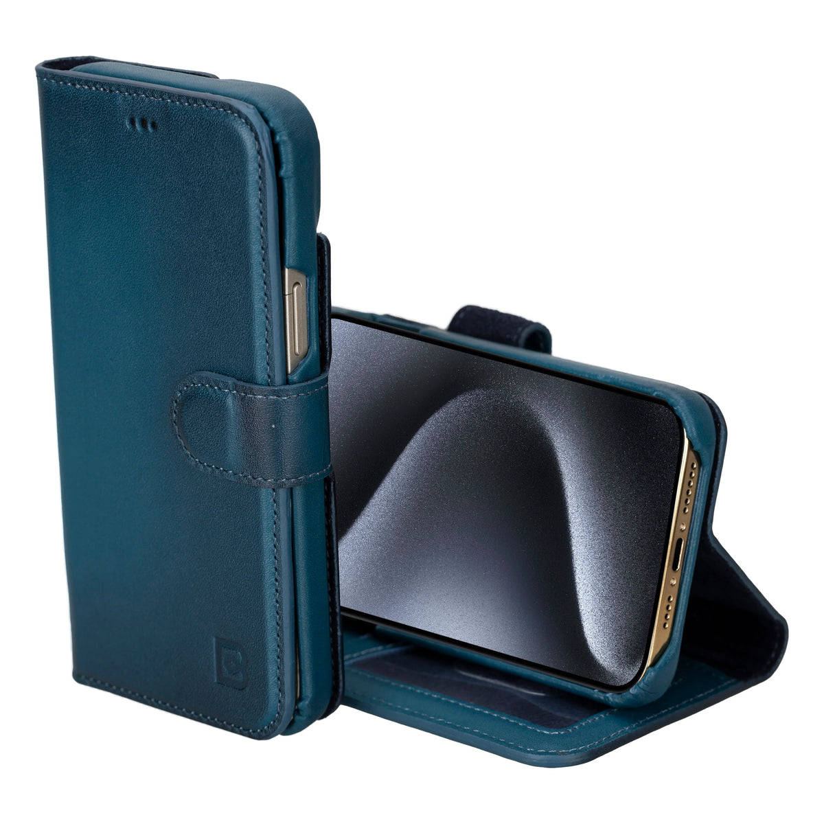 F360 Magic Leather I Phone 16 Pro Max Detachable Wallet Case Blue Bouletta