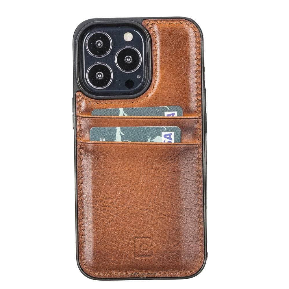 Flex Cover Card Holder iPhone 13 Series Leather Back Cover / FXC CCP iPhone 13 Pro / Tan Bouletta