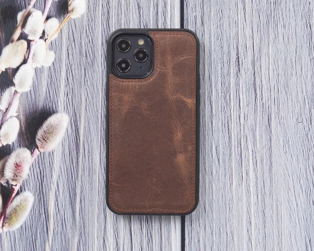 Flex Cover iPhone 12 Series Leather Back Cover / FXC I Phone 12 6.1" / I Phone 12 Pro 6.1" / Saddle Brown Bouletta