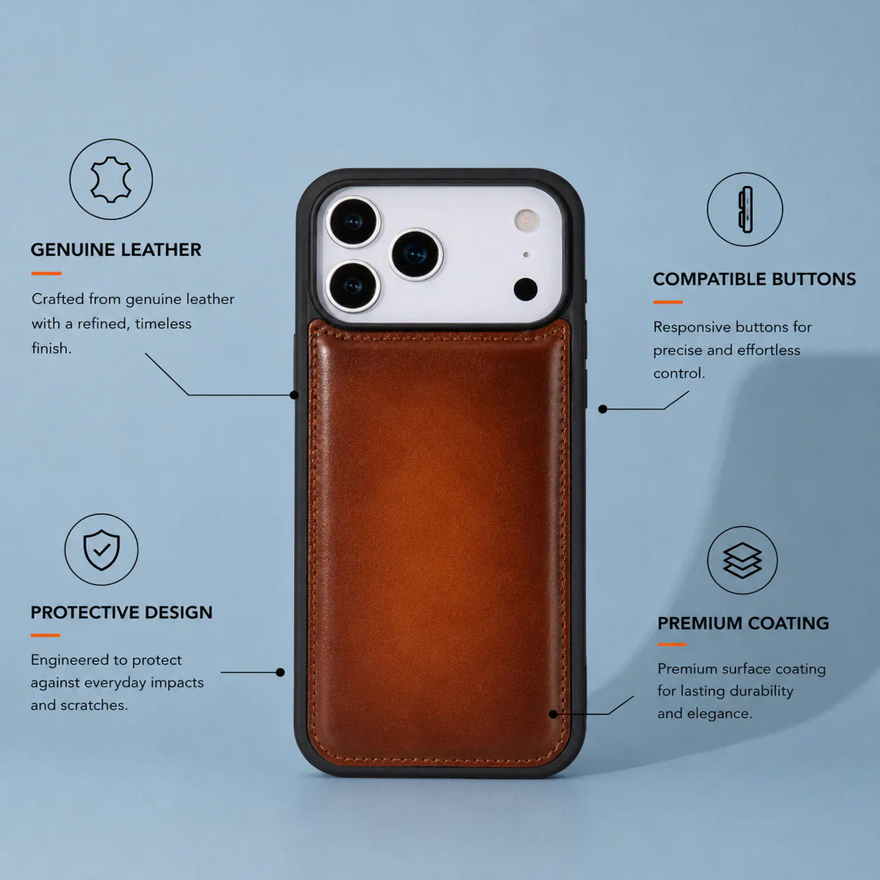 Flex Cover iPhone 17 Pro Leather Case Bouletta