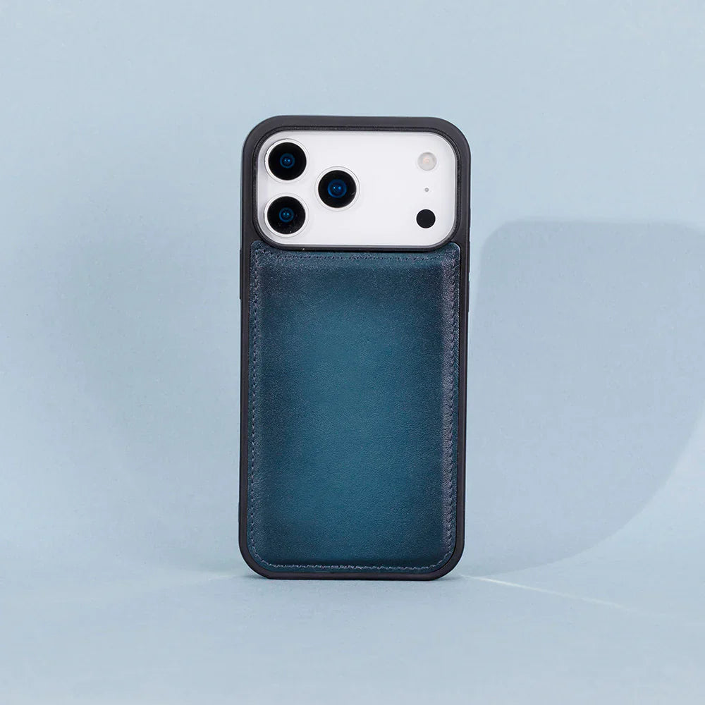 Flex Cover iPhone 17 Pro Leather Case Blue Bouletta