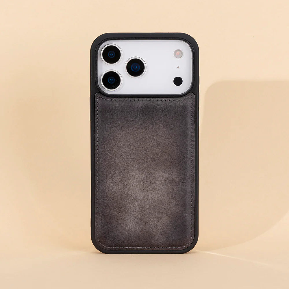 Flex Cover iPhone 17 Pro Max Leather Case Gray Bouletta