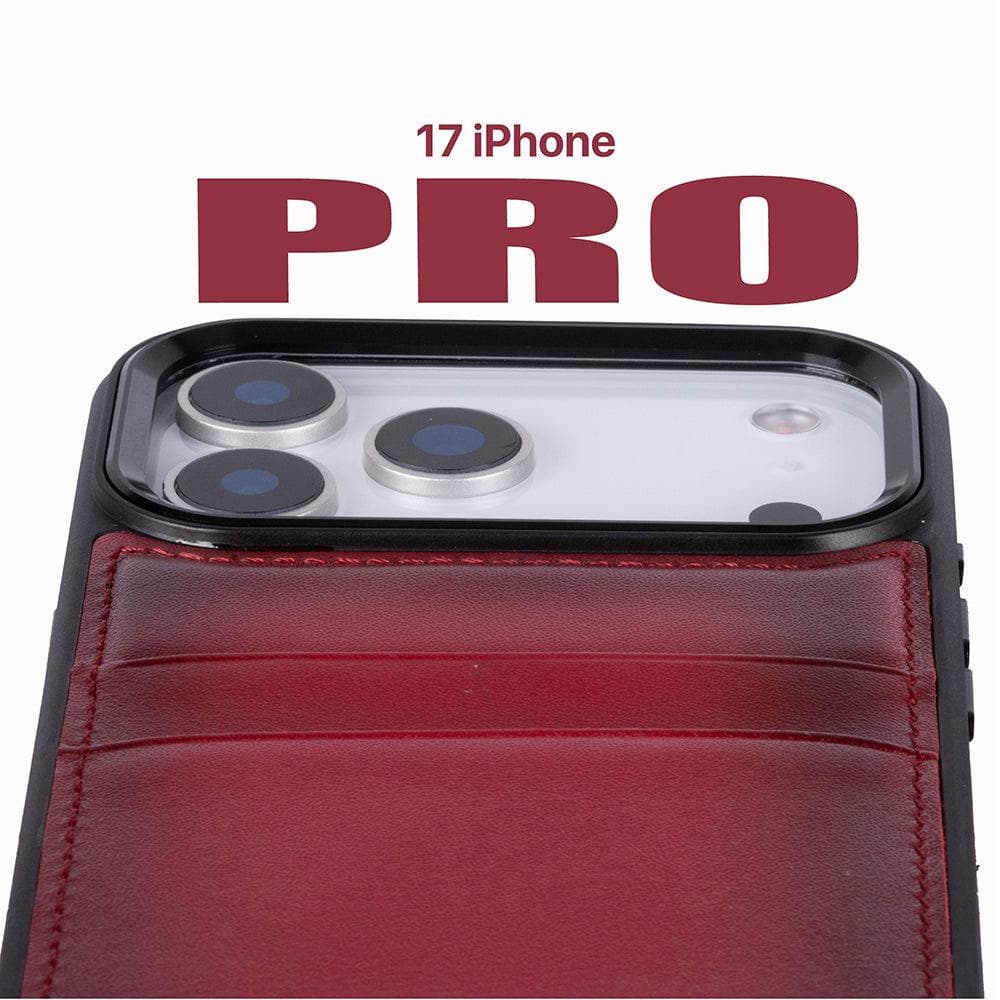 Flex Cover Leather iPhone 17 Pro Case with Card Holder Bouletta